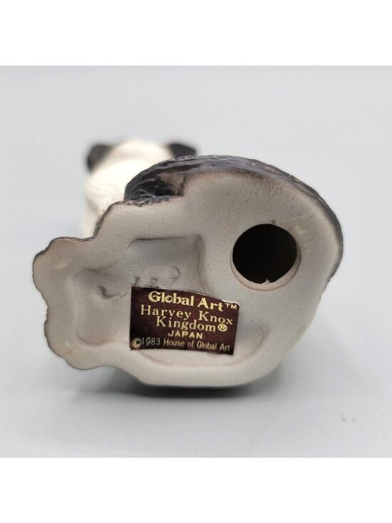 Harvey Knox Kingdom Siamese Cat Porcelain Sitting Global Art Japan Signed - Picture 6 of 6